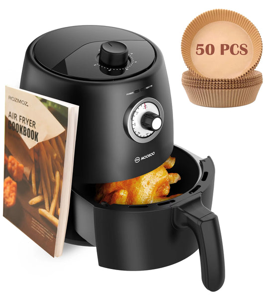 Air Fryer 2Qt Air Fryer Oven with Time/Temp Control, Air Fryer Liner